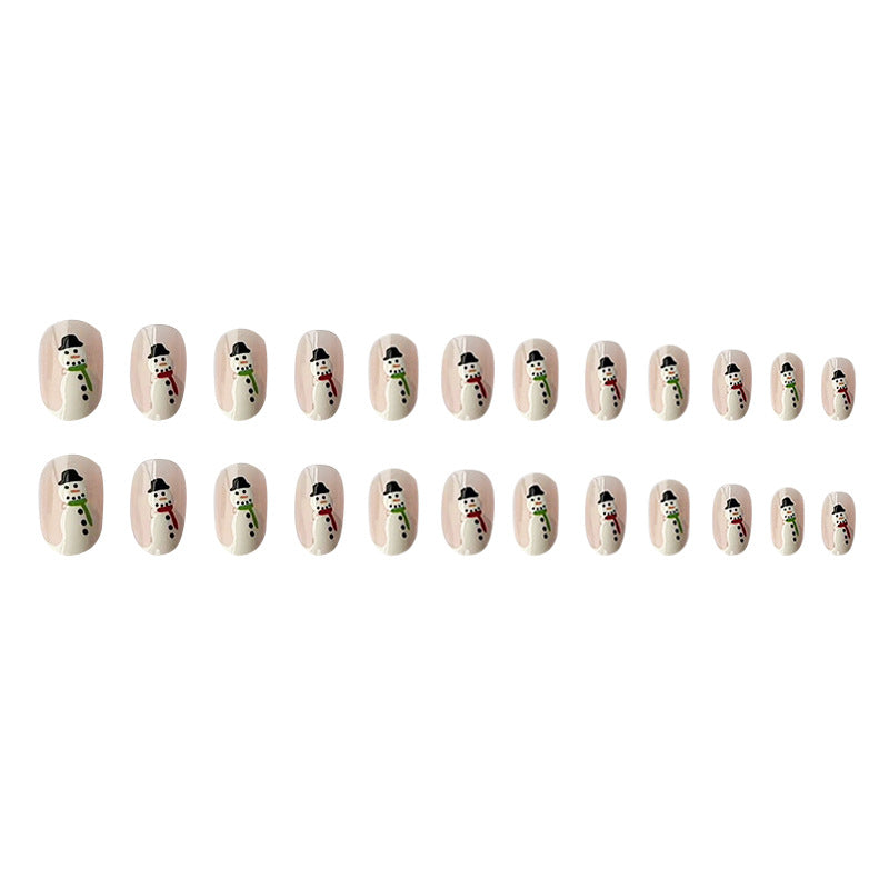 Wholesale 24 Pieces/box Christmas Press-on Nails Kits Nail Stickers ACC-NS-FengLi006