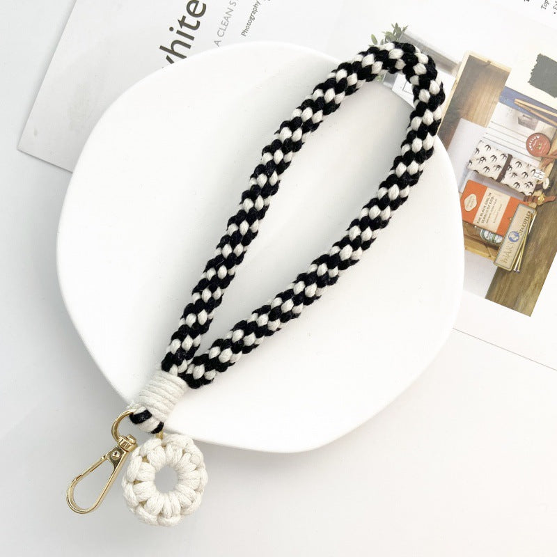 Wholesale Handmade Woven Keychains Flower Corn Knot Lanyard Keychain ACC-KC-Huaien002