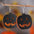 Wholesale Halloween grimace pumpkin sequins pendant earrings