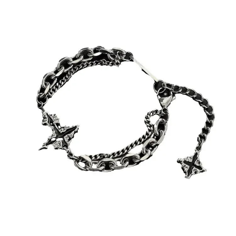 Wholesale  Hip Hop Alloy Cross Body Bracelet