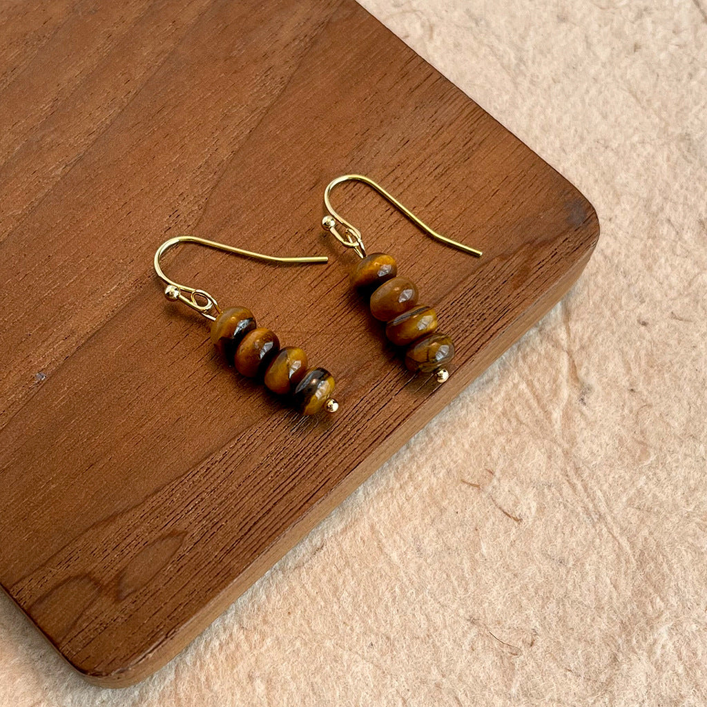 Wholesale  ethnic style natural stone beaded earrings