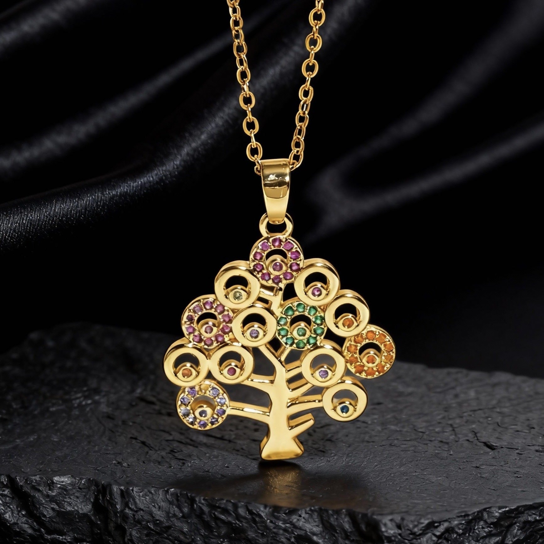 Wholesale Copper Tree Of Life Hollow Pendant Necklace For Women Chic Collarbone Chain Stylish Jewelry Accessory For Gift And Resale