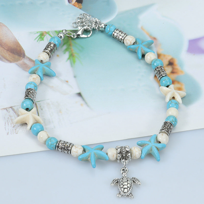 Wholesale anklet turtle anklet shell starfish anklet