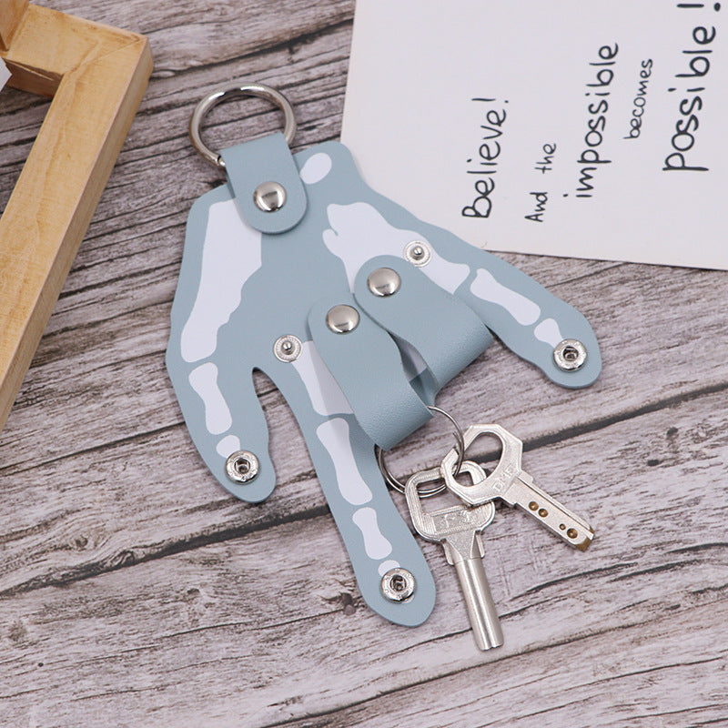 Wholesale Leather Palm Shape Keychain Halloween Decoration