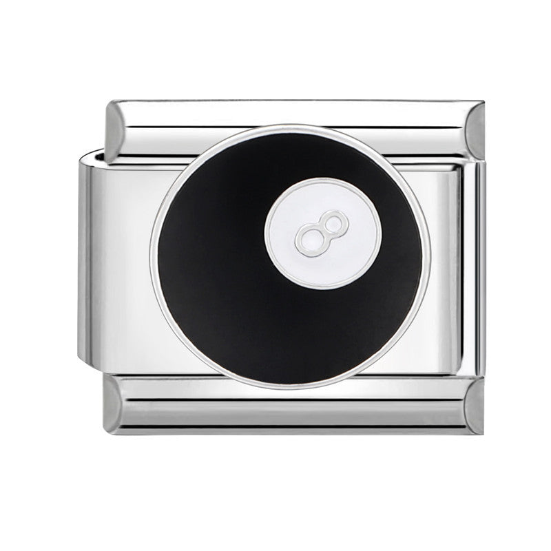 Wholesale Italian Charm Bracelet 9mm DIY Splicing Removable Stainless Steel Black Series Composable Bracelet