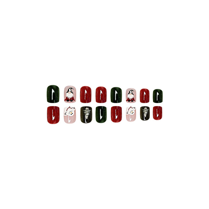 Wholesale 24 Pieces/box Christmas Press-on Nails Kits Nail Stickers ACC-NS-FengLi003