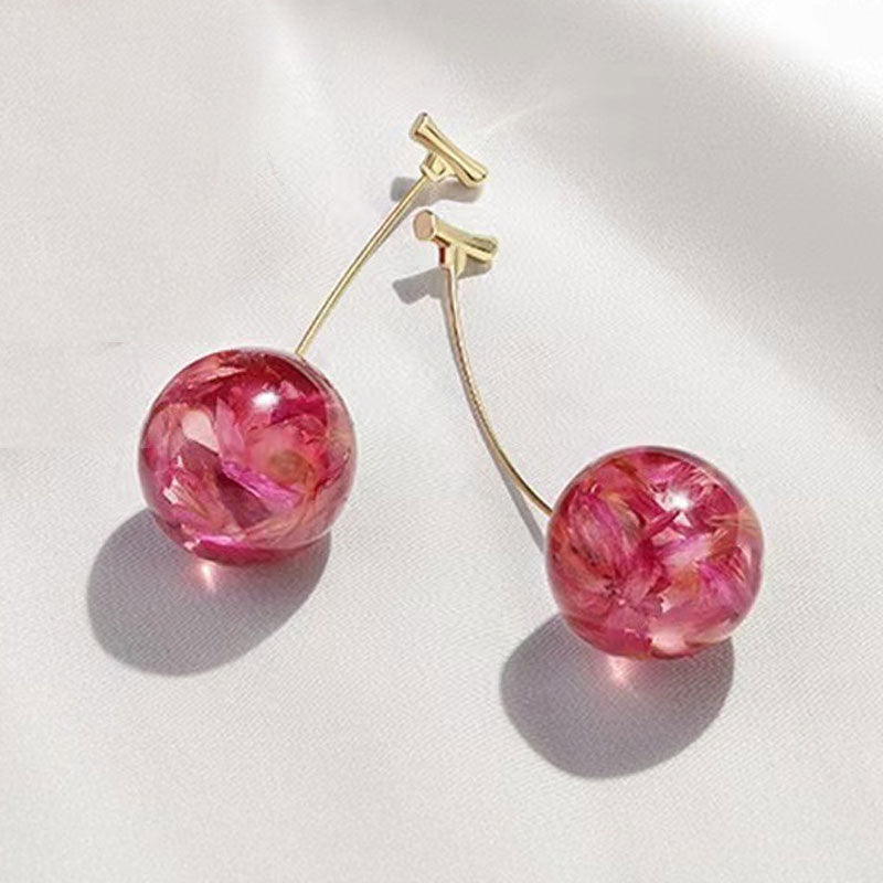 Wholesale Cherry  Light Luxury Niche Earrings
