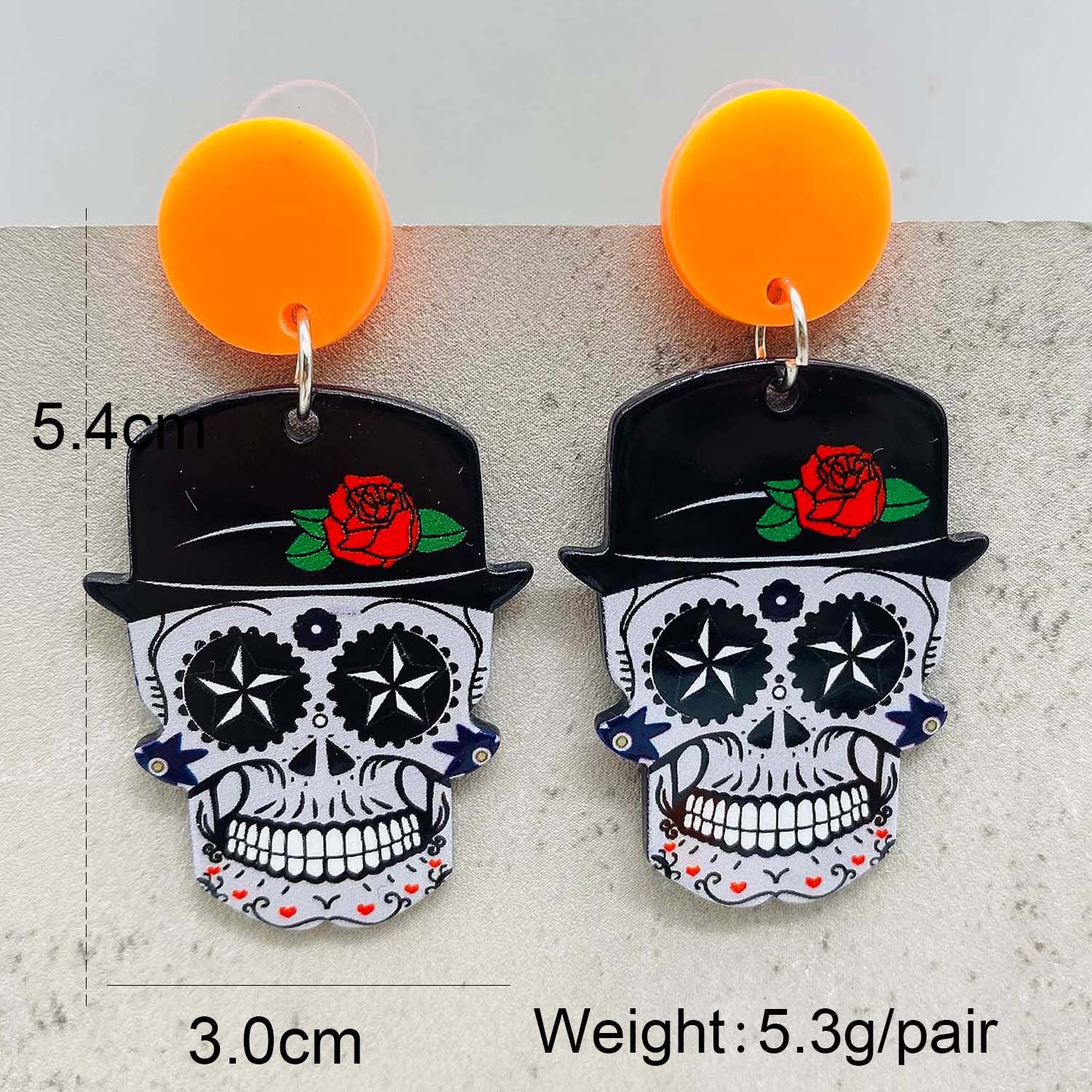 Wholesale Halloween Spider Skull Pumpkin Acrylic Earrings ACC-ES-ChenY023