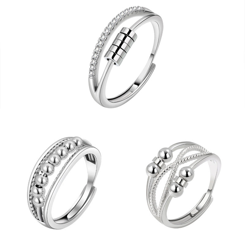 Wholesale Diamond Set Rotating Copper Ring ACC-RS-YZM002