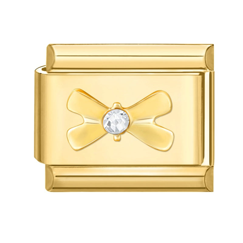 Wholesale Italian Beaded Bracelet 9mm DIY Splicing Removable Butterfly Pearl Stainless Steel Combinable Bracelet