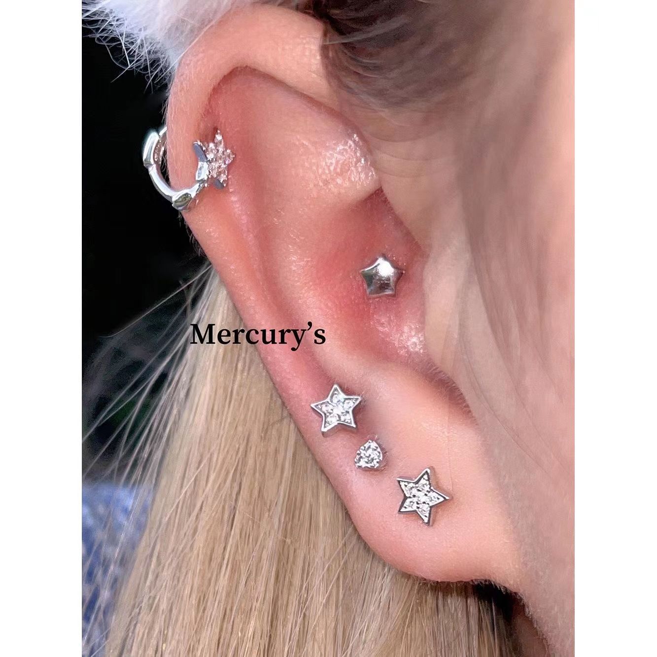 Wholesale diamond star earrings