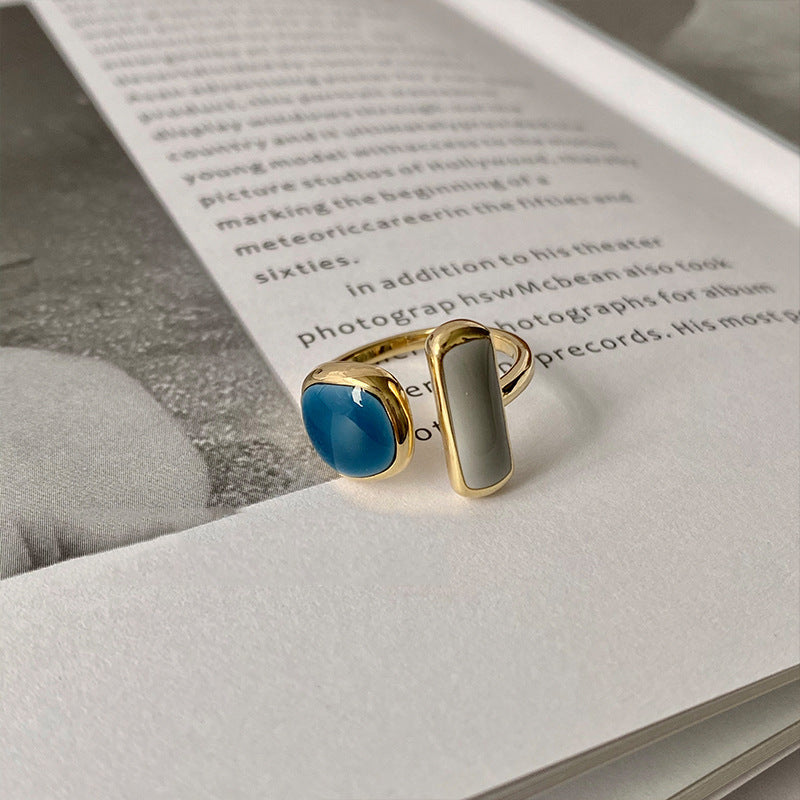 Wholesale Double Layer Love Zircon Open Ring Adjustable Ring ACC-RS-YaoFeng008