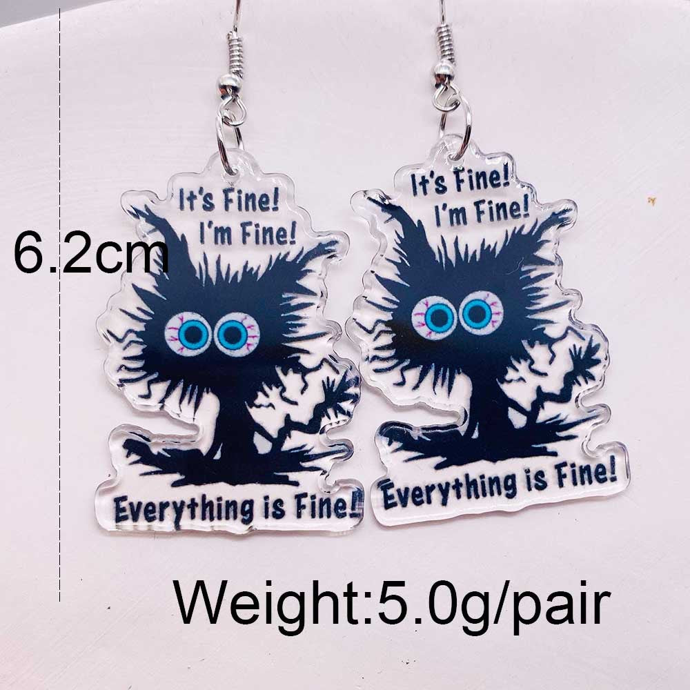 Wholesale Halloween  Acrylic Ear Skull  Earrings