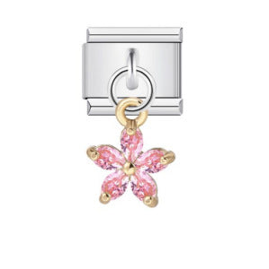 Wholesale Italian Module Bracelet Single Shell Pearl Titanium Steel Strap  Charms