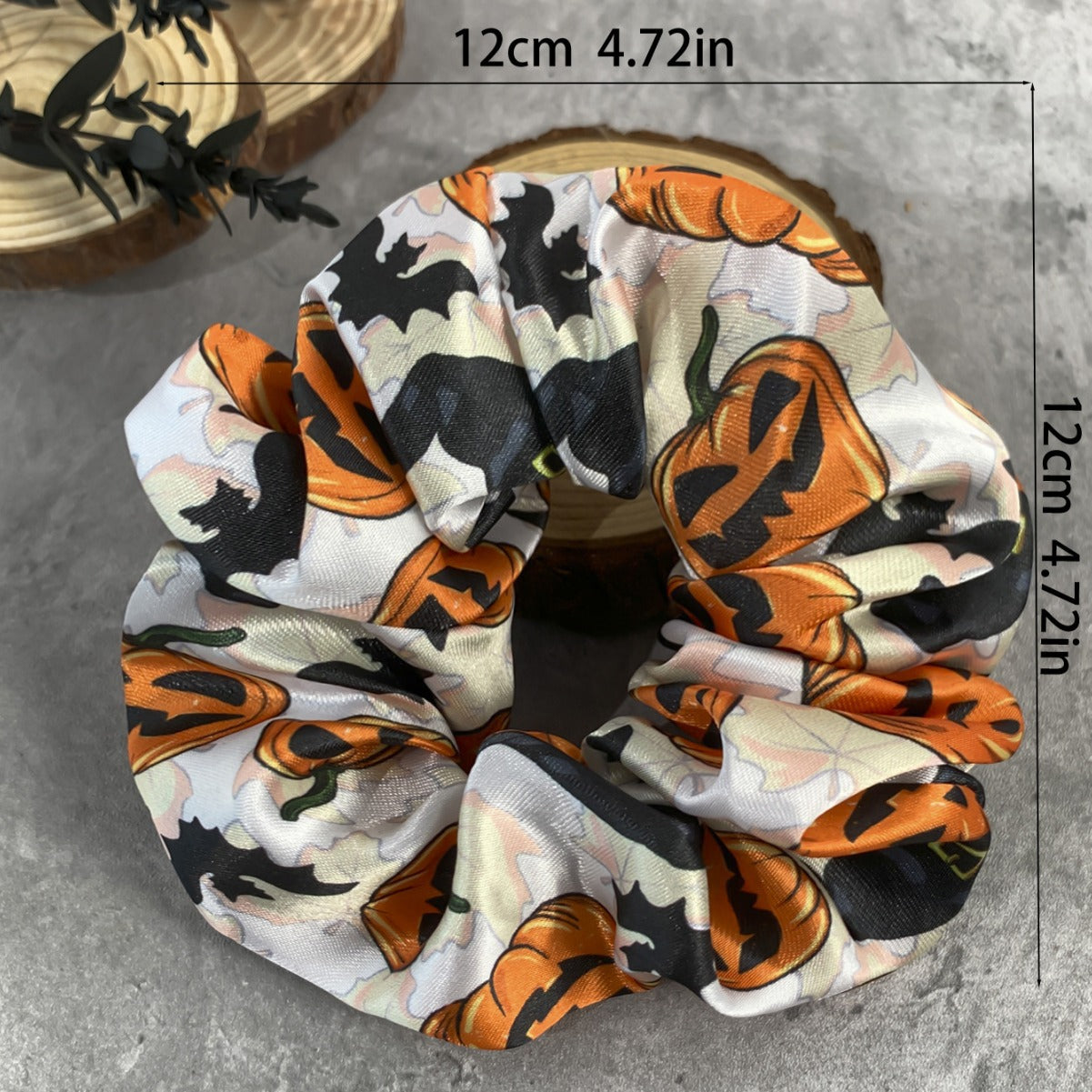 Wholesale Halloween Pumpkin Ghost Bat Large Intestine Hair Scrunchies ACC-HS-Mulin006