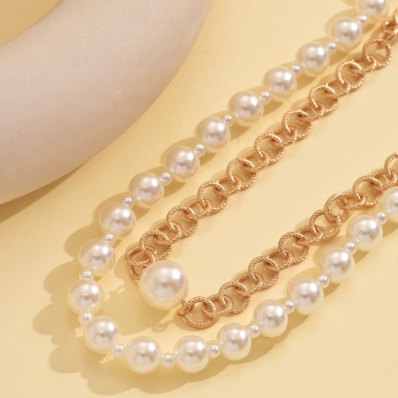 Wholesale  Multi-Layer Metal Clavicle Chain Necklace