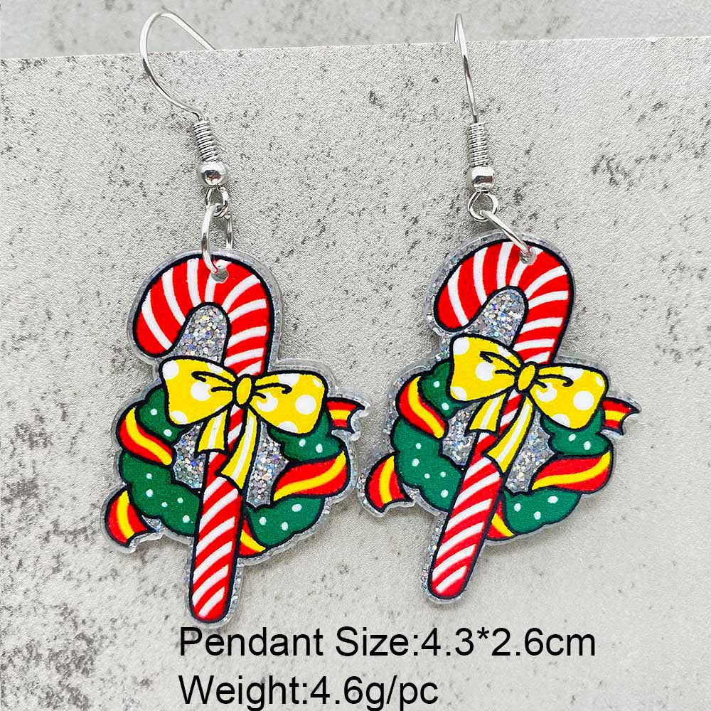 Wholesale Acrylic Christmas Snowflake Santa Earrings ACC-ES-ChenY089
