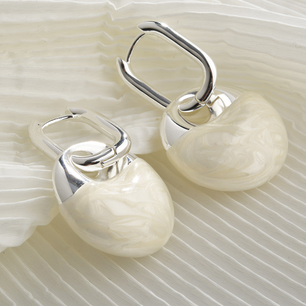 Wholesale Hollow Ball Oil Drop Ear Buckle Earrings