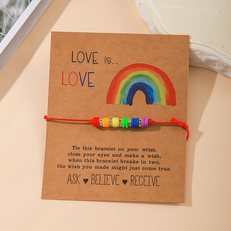 Wholesale  Colorful Rice Bead Bracelet Summer Rainbow