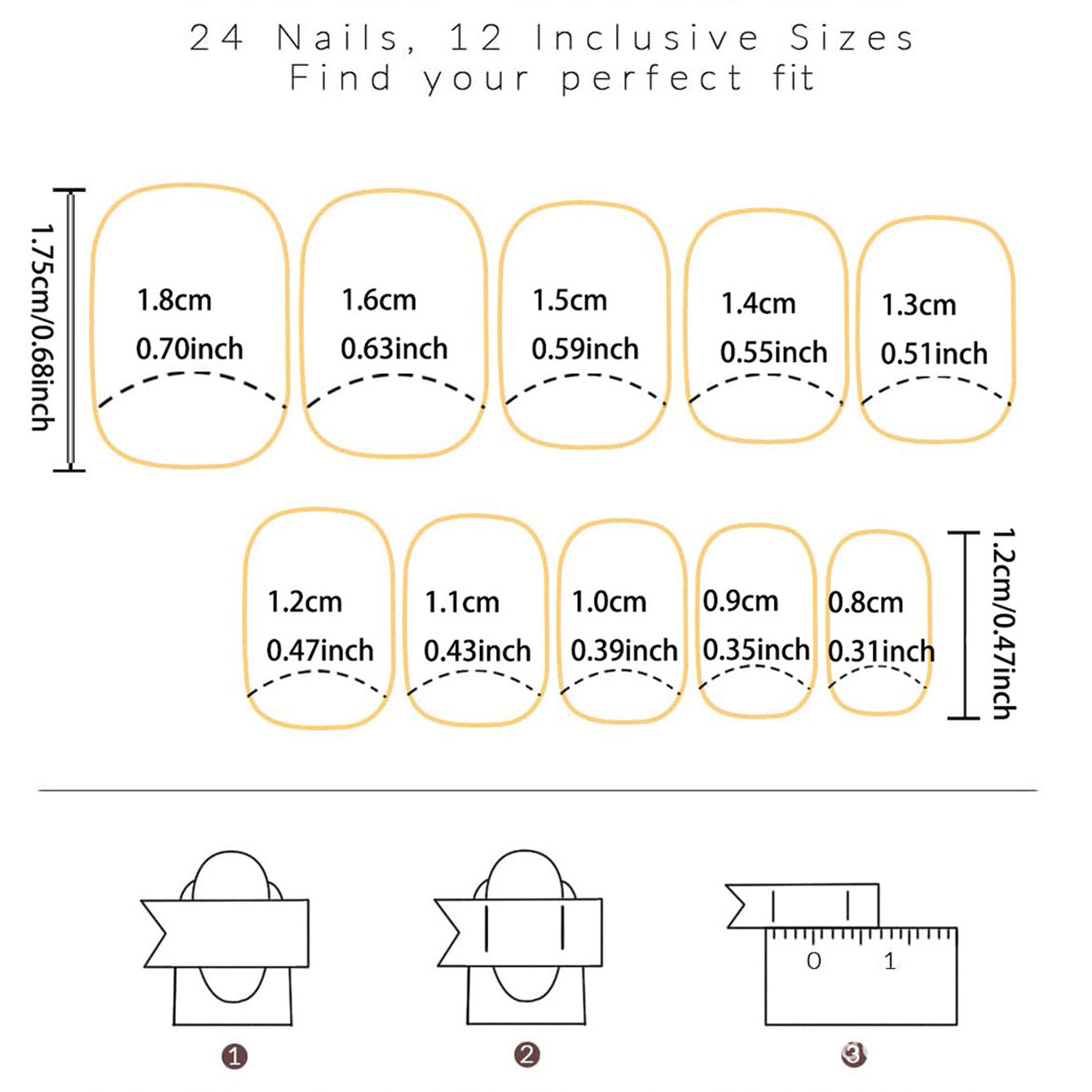 Wholesale Halloween 24 Pieces/box Press-on Nails Kits Nail Stickers ACC-NS-XingNai015