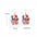 Wholesale  USA Independence Day Earrings Flag Butterfly Cow Finger Smiley Eagle Pendant Jewelry