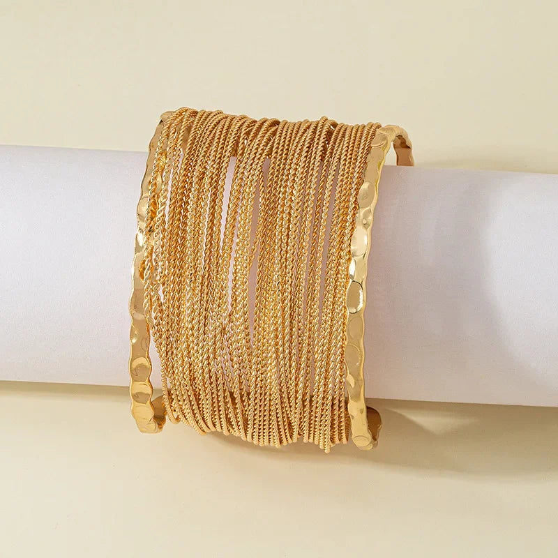 Wholesale Flat Wide Wire Winding Bracelet