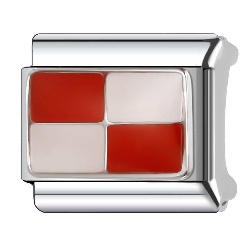 Wholesale Italian Charm Bracelet 9mm DIY Splicing Creative Pattern Stainless Steel Composable Bracelet