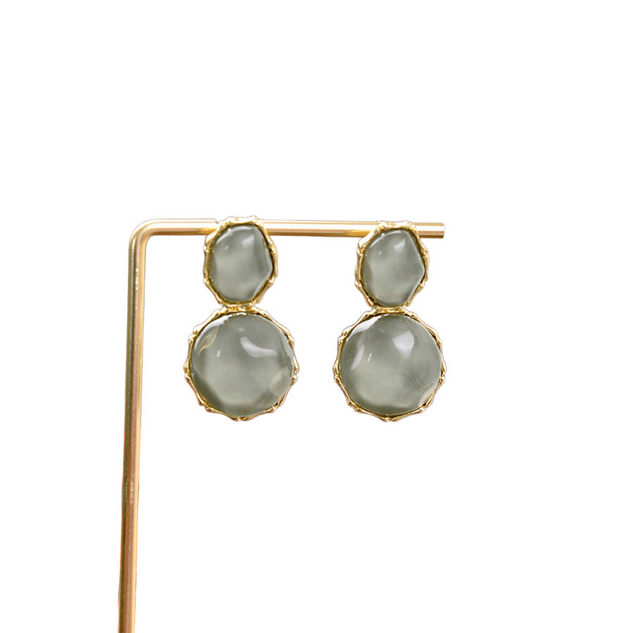 Wholesale Retro irregular water ripple pendant earrings