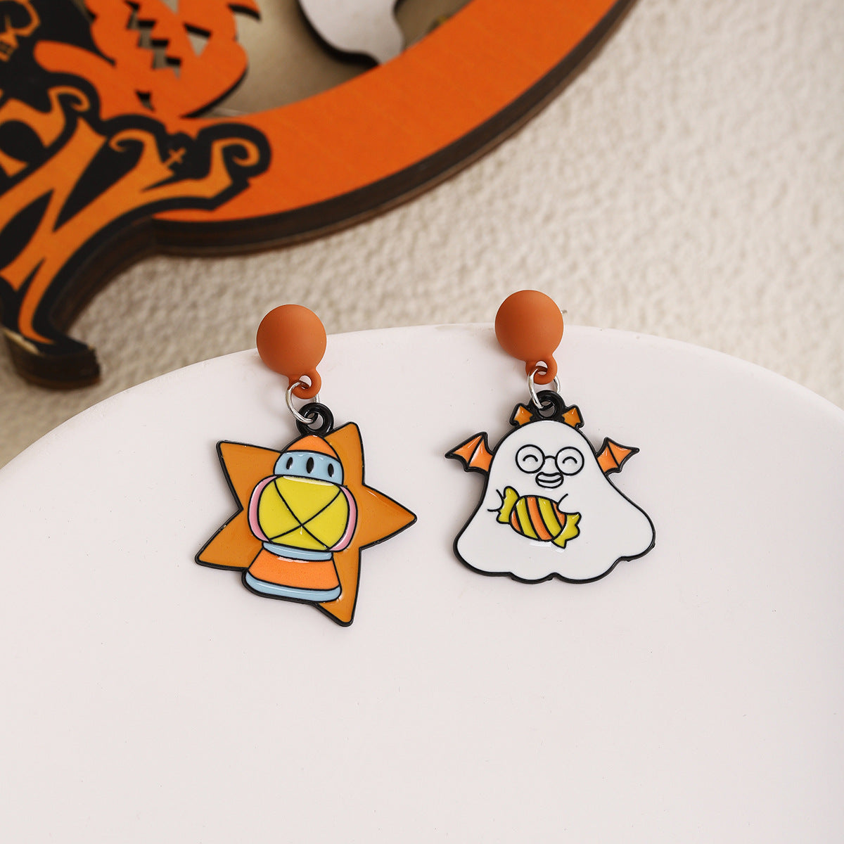 Wholesale  cartoon cute ghost pumpkin earrings
