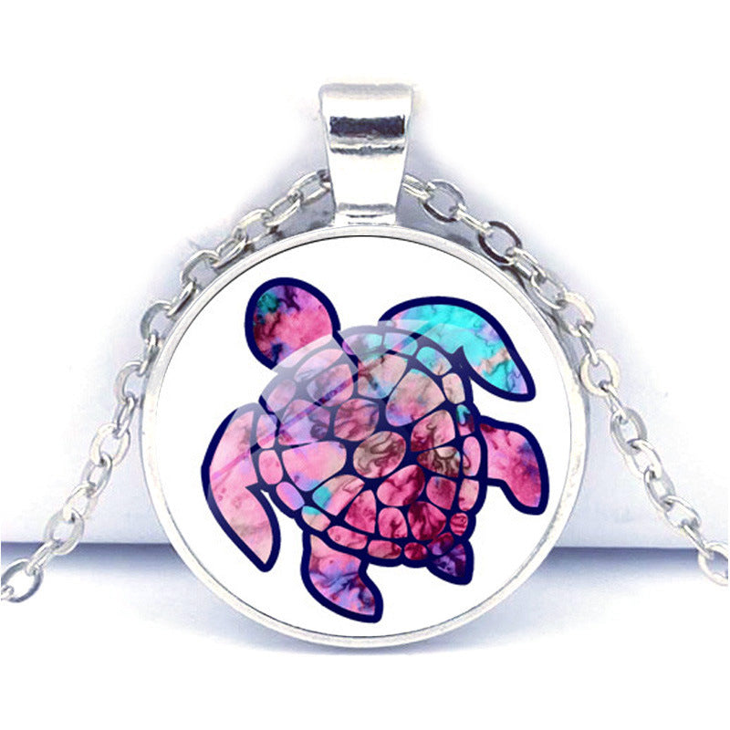 Wholesale Colored Turtle Time Gem Necklace ACC-NE-JiaYun002