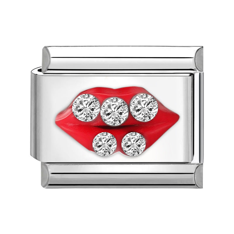 Wholesale 9mm Italian Charm Starter Bracelets DIY square Single Section Creative Stainless Steel Composable Bracelet