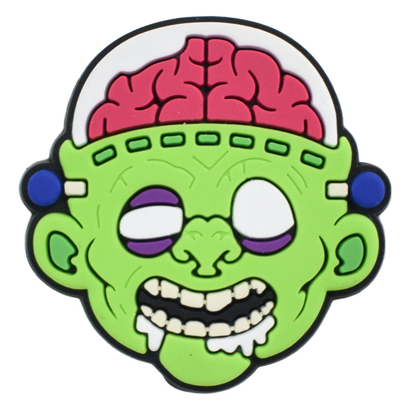 Wholesale Random 100pcs Halloween PVC Soft Rubber Shoe Buckle Decoration ACC-SC-RYY068