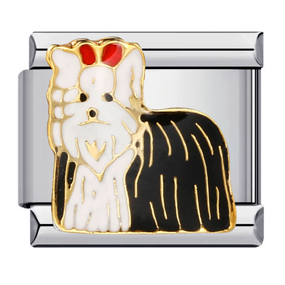 Wholesale Titanium Steel Gold Plated Oil Drop DIY Italian Module Bracelet Italian Charm