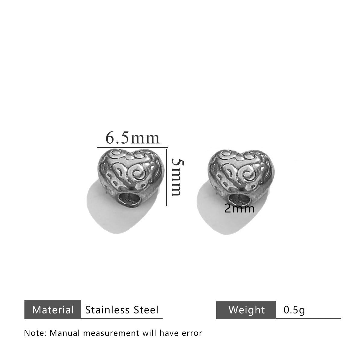 Wholesale 20pcs/pack stainless steel baroque wind beads