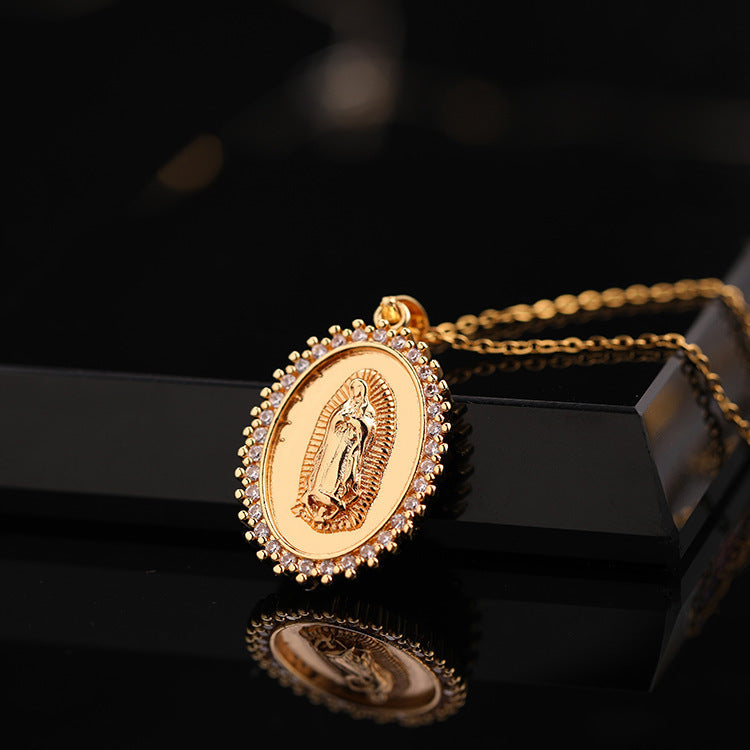 Wholesale Fashion Women' s Jewelry Virgin Mary Pendant Religious Accessories Necklace