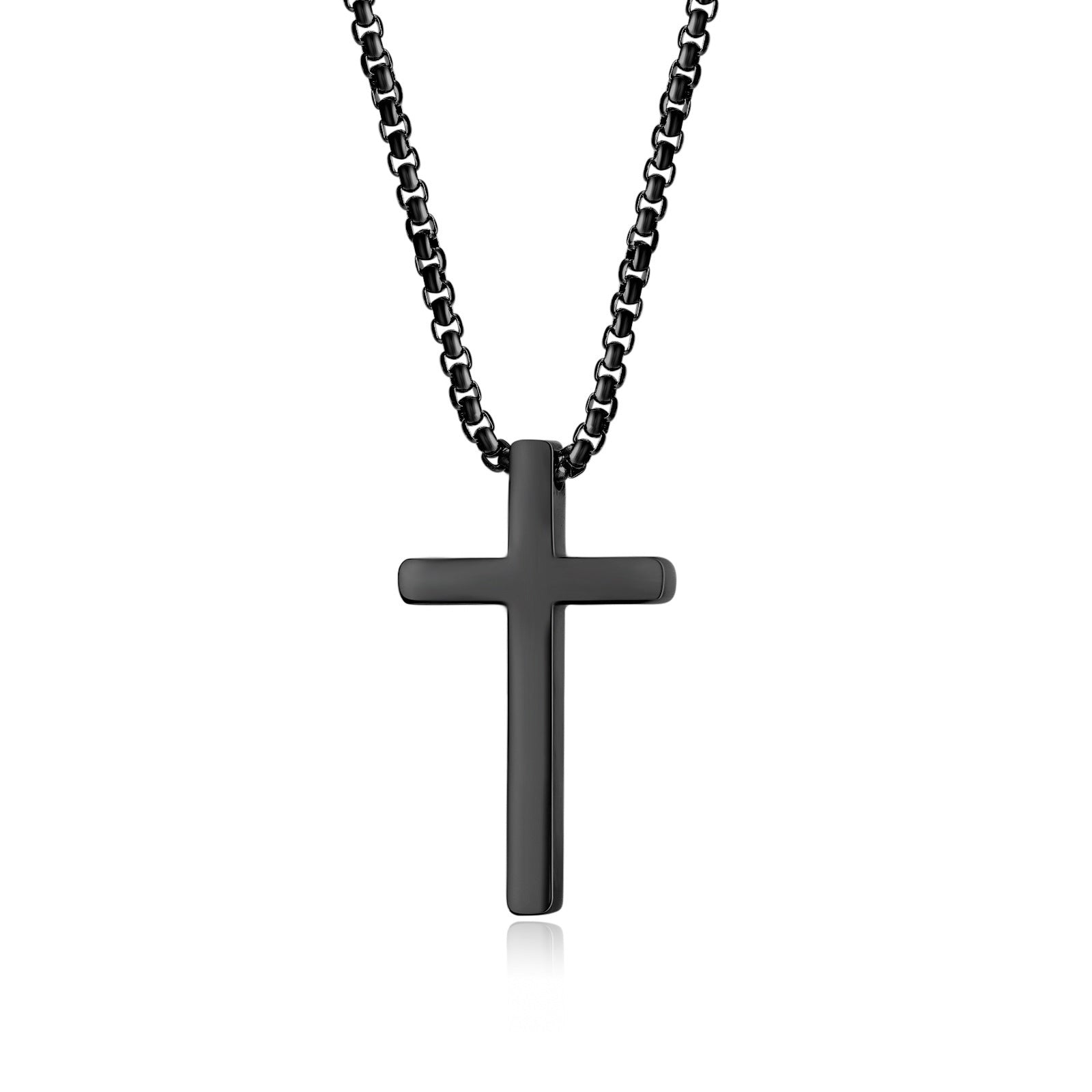 Wholesale  smooth stainless steel cross accessories hip-hop men's necklace