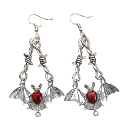 Wholesale Gothic Vampire Bat Earrings Alloy Electroplated Jewelry Accessory
