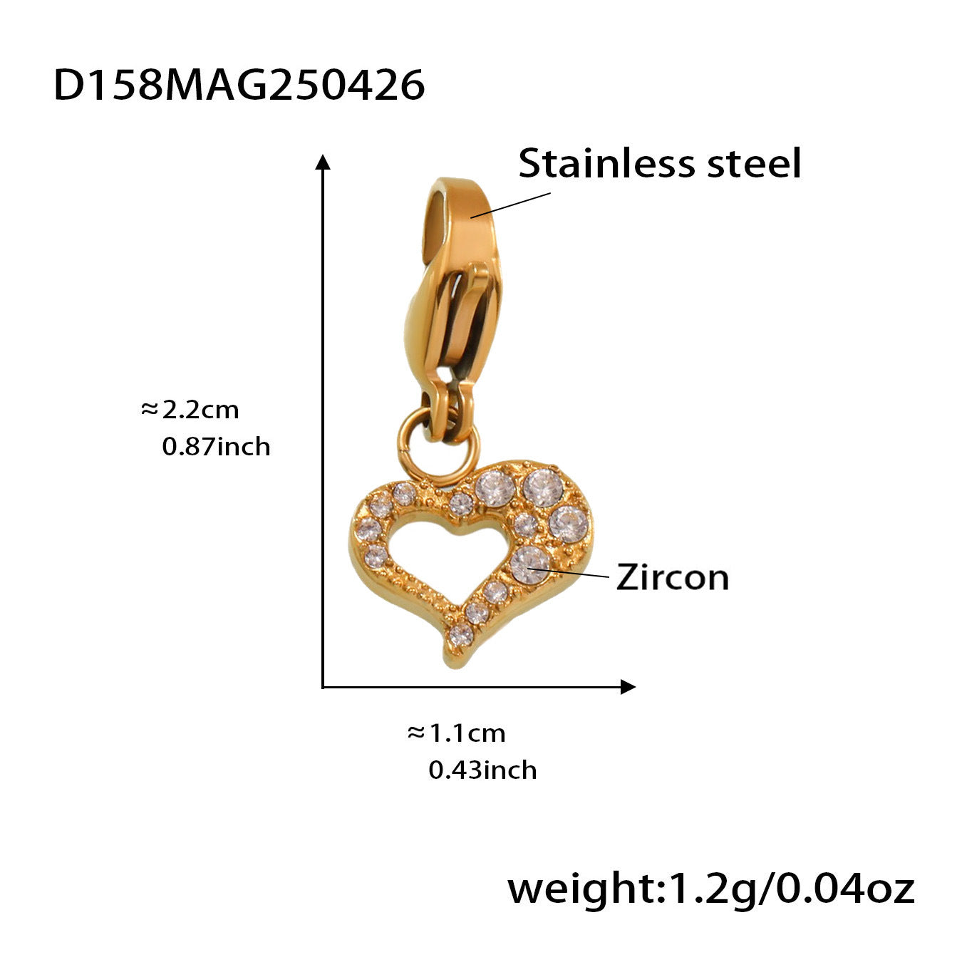 Wholesale Stainless Steel  Love Zircon DIY Multi-accessory Bracelet