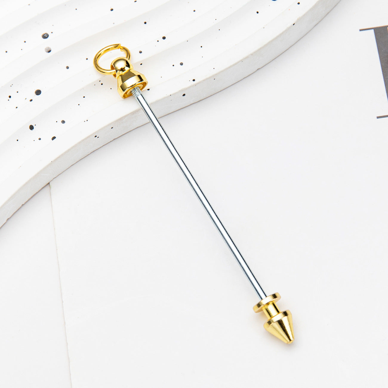 Wholesale Beadable Keychains Bar Metal Rivets Stud Screws DIY Beads ACC-KC-HuaH011