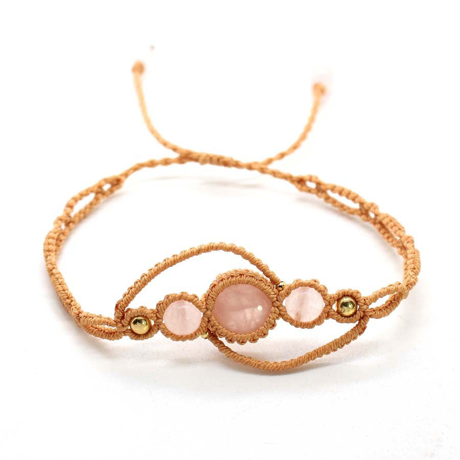 Wholesale Stylish Ethnic Amethyst Crystal Beaded Bracelet Handmade Adjustable Women S Jewelry Fashion Accessory For Boutique Resale