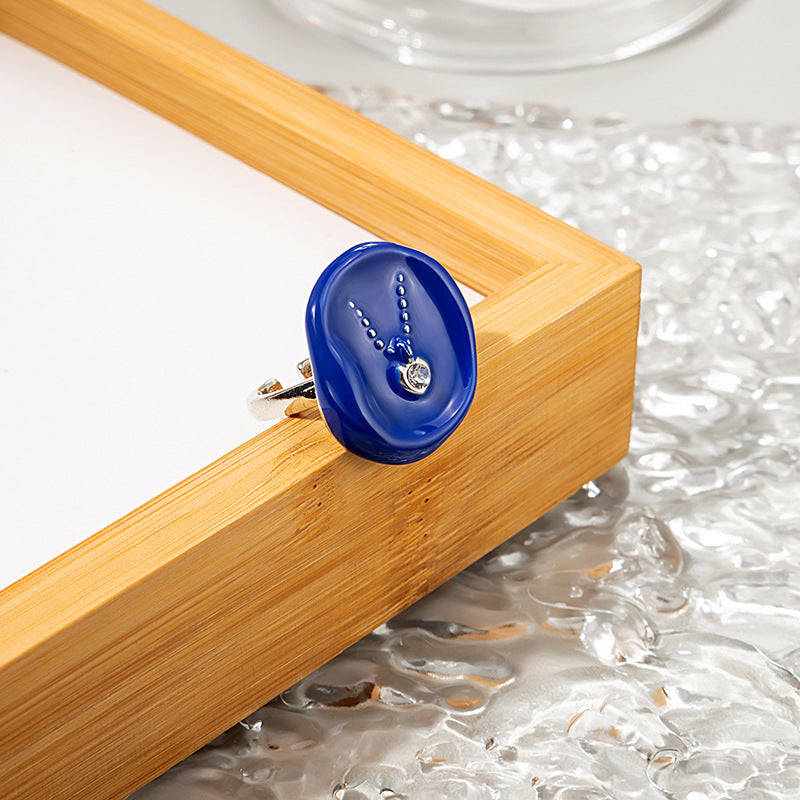 Wholesale  irregular seal love paint seal ring