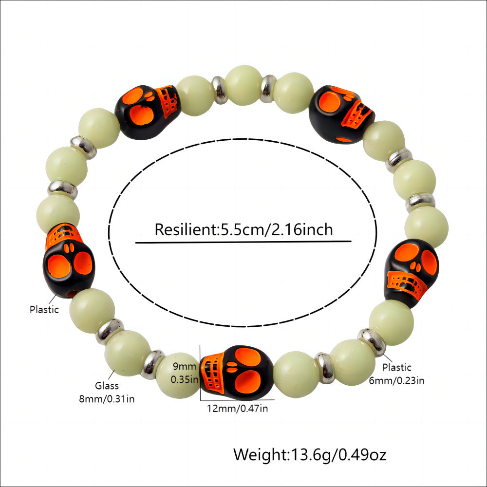 Wholesale   Luminous Skull Bracelet Colorful Ghost  Bracelet