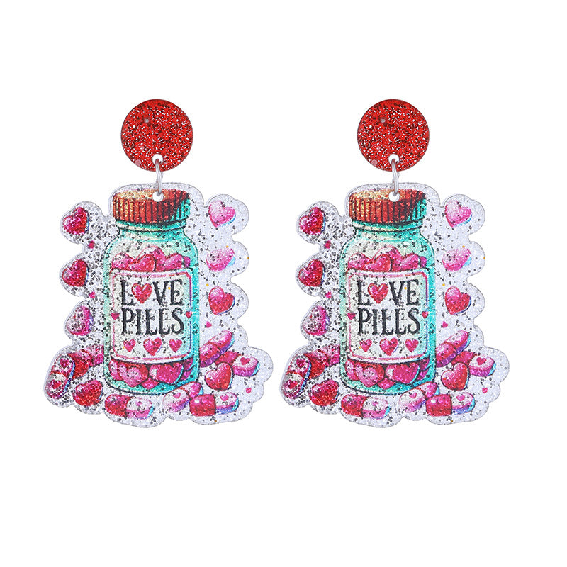 Großhandel Krankenschwestern Tag glänzende feine Acrylohrringe