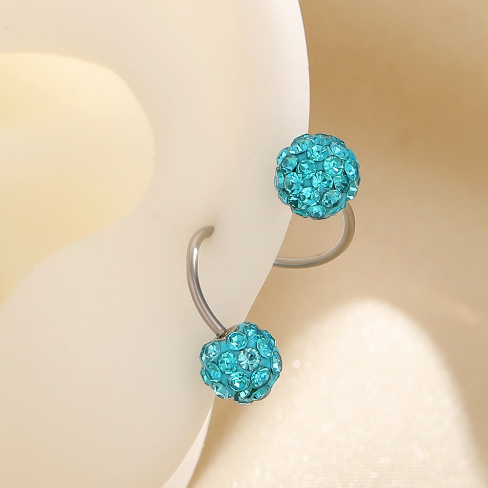 Wholesale Alloy Electroplated Screw Back Stud Earrings Spiral Ball Geometric Design For Women Stylish Jewelry Accessory