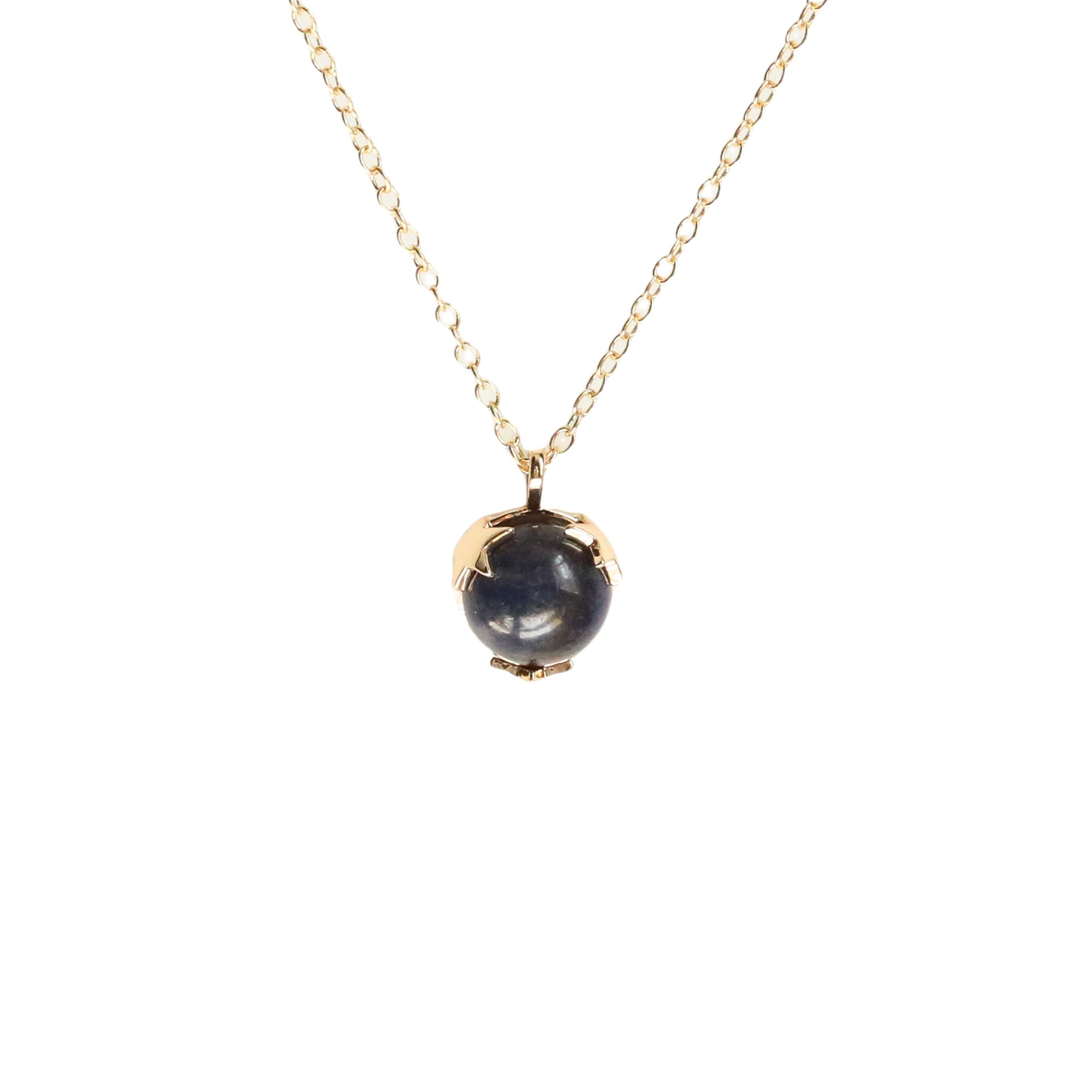Wholesale Lapis Lazuli Heavy Industry Necklace 18K Gold Plated Necklace Stainless Steel Necklace ACC-NE-JiP001