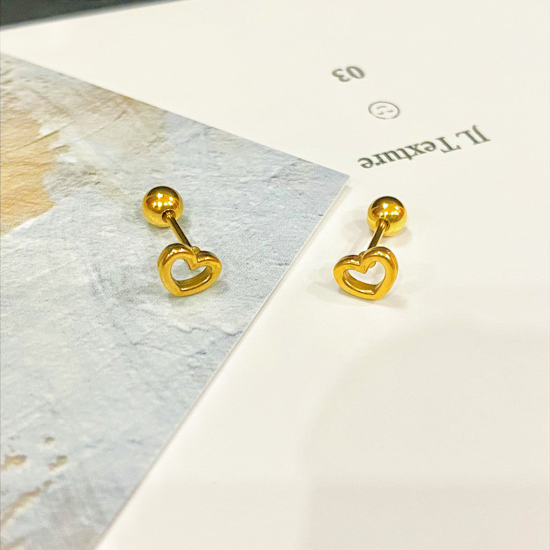 Wholesale Titanium Steel Non-fading Screw Mini Earrings ACC-ES-YZXW001