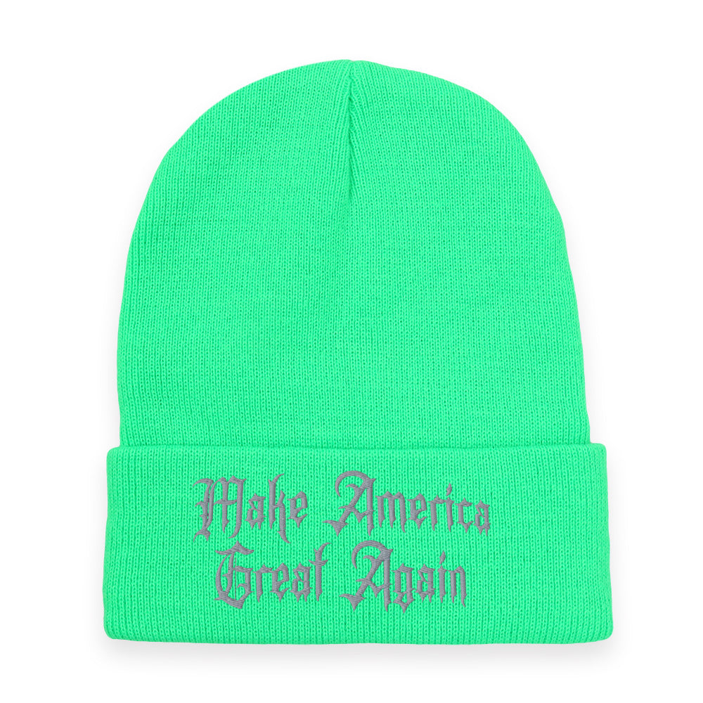 Wholesale Embroidered Gothic Dark Knitted Beanie