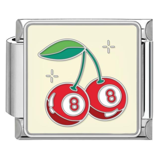 Wholesale DIY modular bracelet with cherry pattern,  original design,  Italian Charms Bracelet
