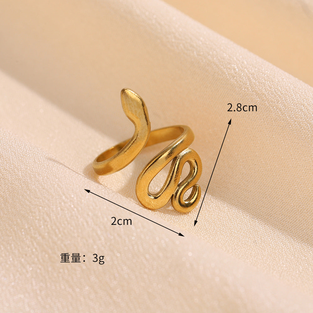 Wholesale Light Luxury Style Geometric Titanium Steel Ring - Fashion Jewelry Accessory for Gift or Boutique Resale