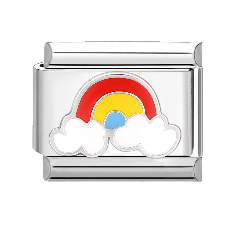 Wholesale Italian Charm Bracelet 9mm DIY Splicing Red Series Titanium Steel Composable Bracelet